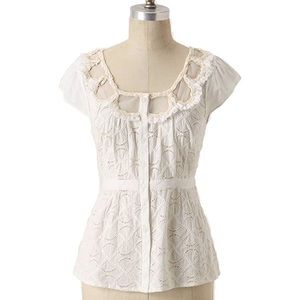 Anthropologie Floreat Trellis blouse